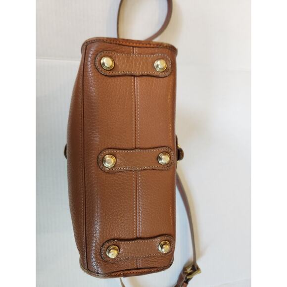 VTG 80s Dooney & Bourke Essex R25 Leather Saddle Tan Handbag Purse USA Serial # - Picture 4 of 15